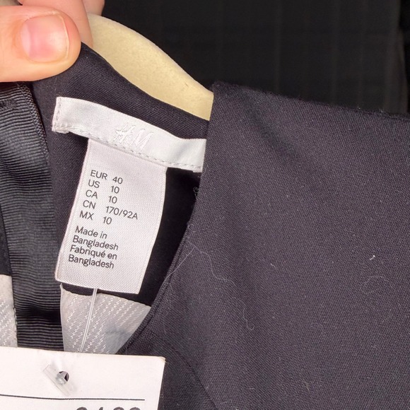 H&M Sheath Dress Womens Size 10 Black New Sleeveless Professional Cocktail LBD - Picture 5 of 6